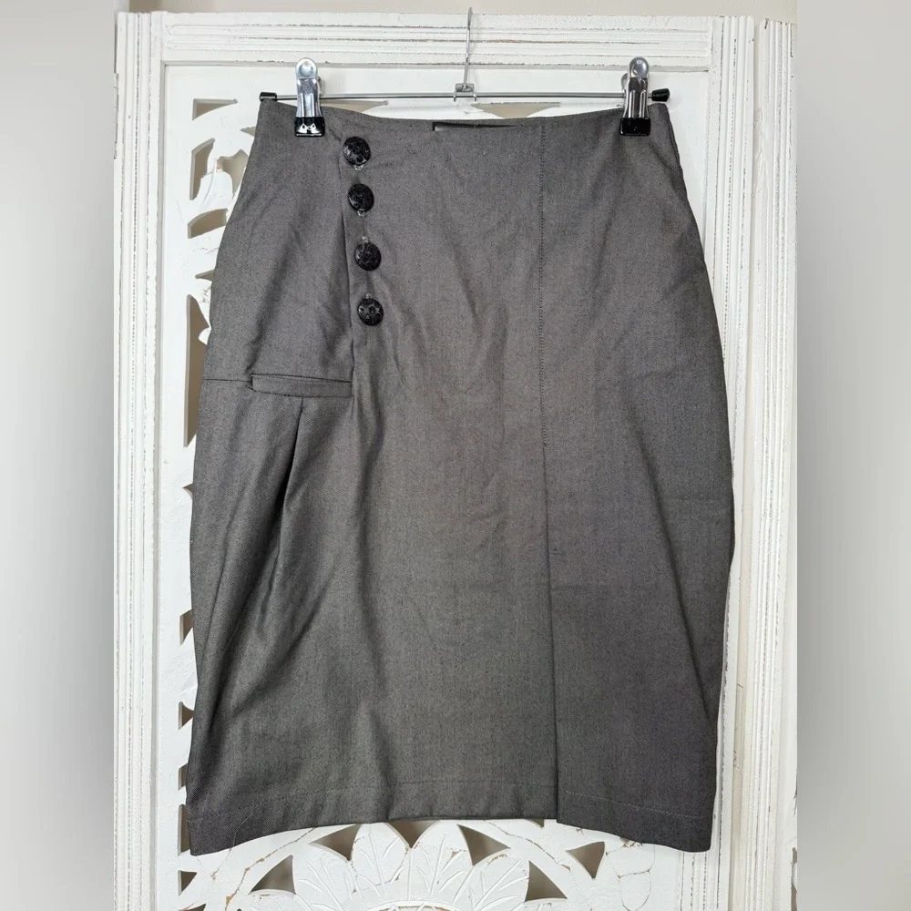 Kitchen Orange Charcoal Fuji Pencil Skirt